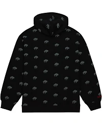 Men's Mitchell & Ness Black Buffalo Bills Allover Print Fleece Pullover Hoodie