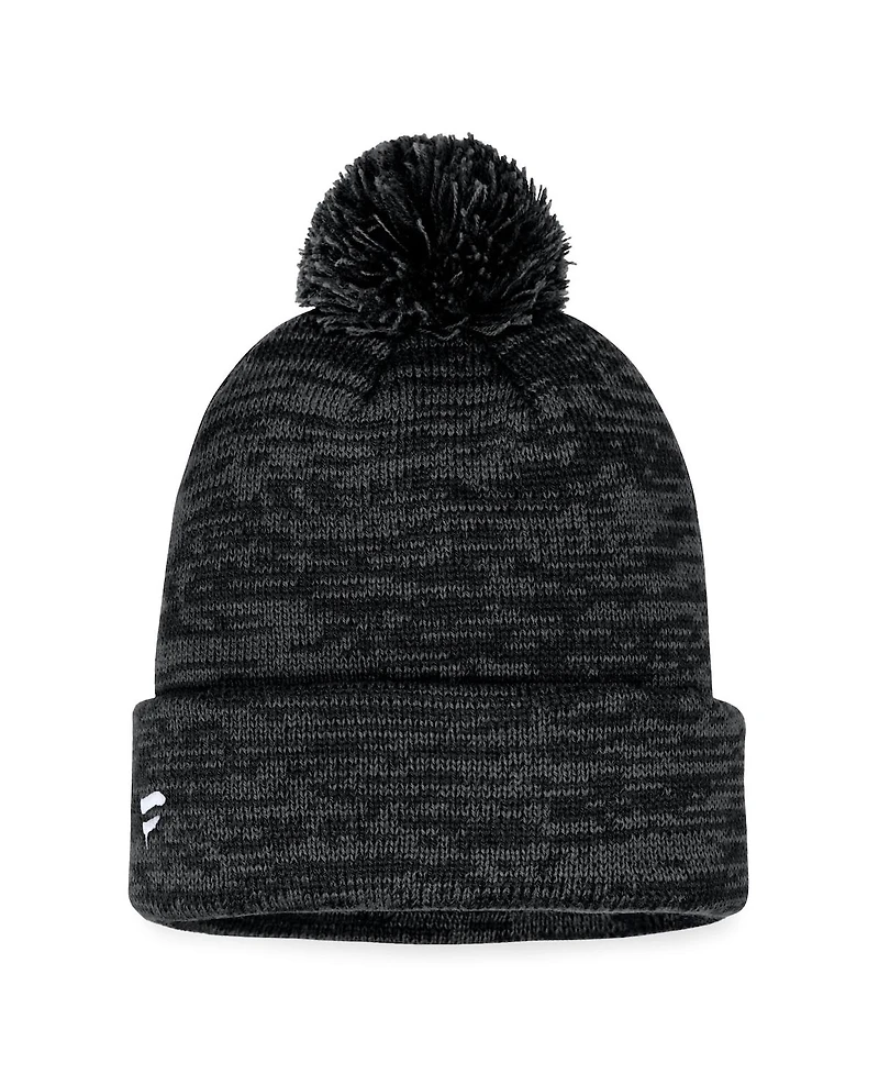 Men's Fanatics Black Pittsburgh Penguins Fundamental Cuffed Knit Hat with Pom