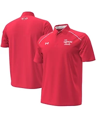 Men's Under Armour Red Texas Tech Raiders Throwback Cursive Polo Shirt