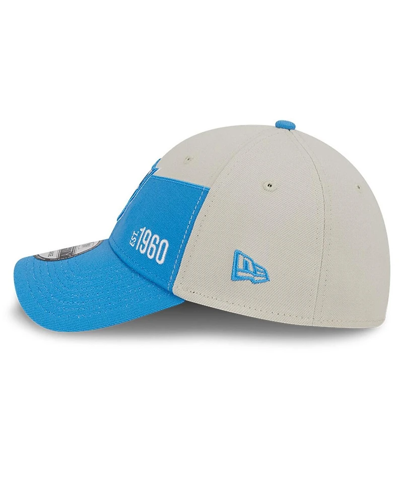 Men's New Era Cream, Powder Blue Los Angeles Chargers 2023 Sideline Historic 39THIRTY Flex Hat