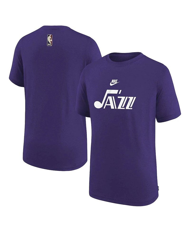 Big Boys Nike Nba Purple Utah Jazz 2023/24 Classic Edition Authentic Pregame Shooting T-shirt