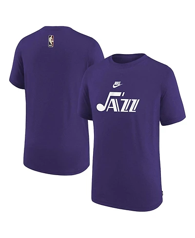 Big Boys Nike Nba Purple Utah Jazz 2023/24 Classic Edition Authentic Pregame Shooting T-shirt