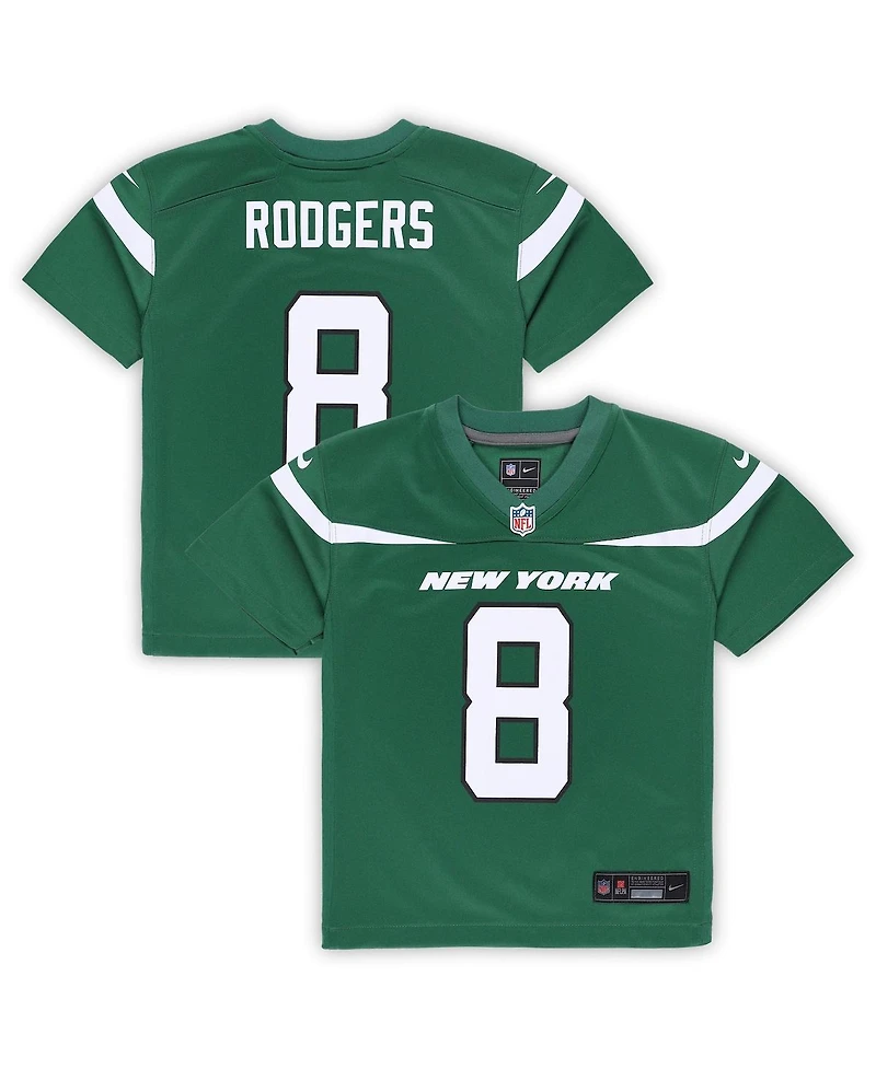 Toddler Boys and Girls Nike Aaron Rodgers Gotham Green New York Jets Game Jersey
