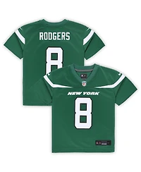 Toddler Boys and Girls Nike Aaron Rodgers Gotham Green New York Jets Game Jersey