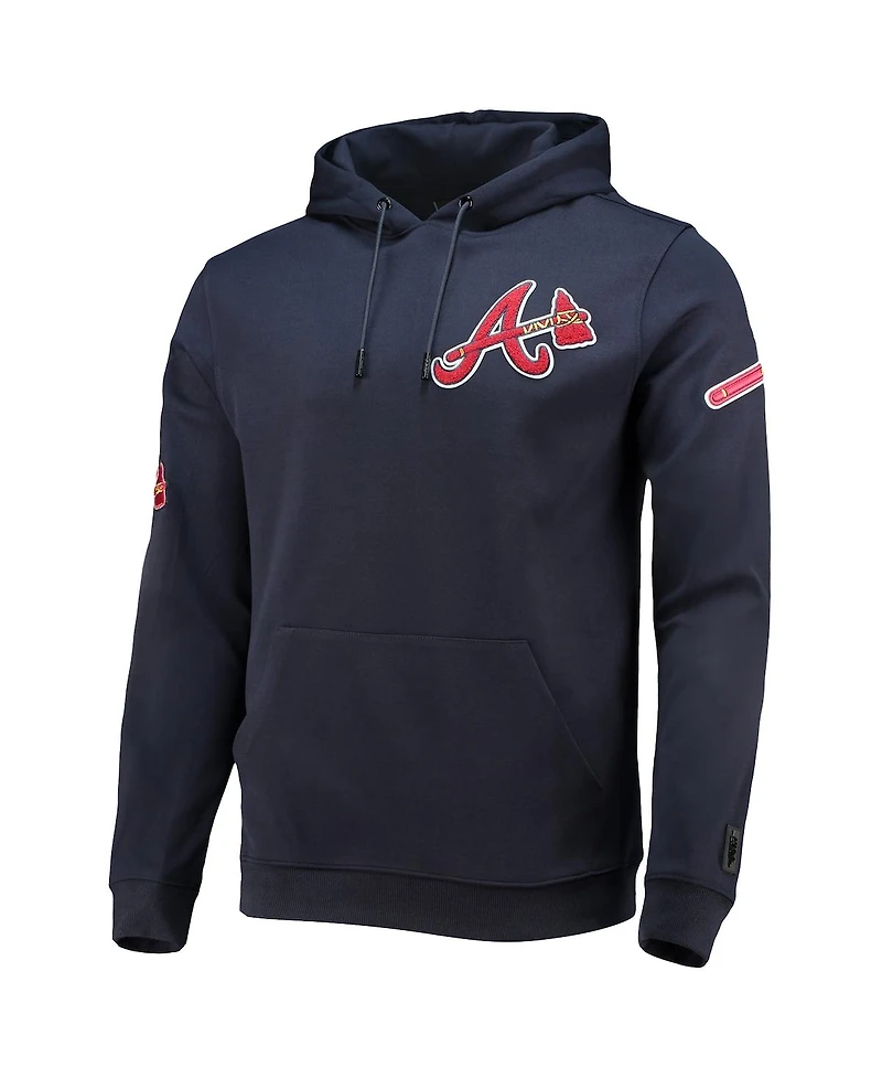 Men's Pro Standard Navy Atlanta Braves Team Logo Pullover Hoodie