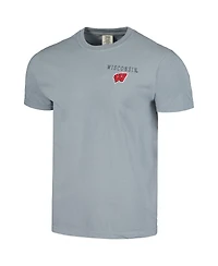 Men's Gray Wisconsin Badgers Campus Scene Comfort Colors T-shirt