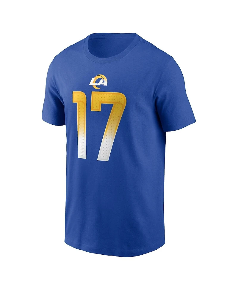 Men's Nike Puka Nacua Royal Los Angeles Rams Player Name and Number T-shirt