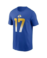 Men's Nike Puka Nacua Royal Los Angeles Rams Player Name and Number T-shirt
