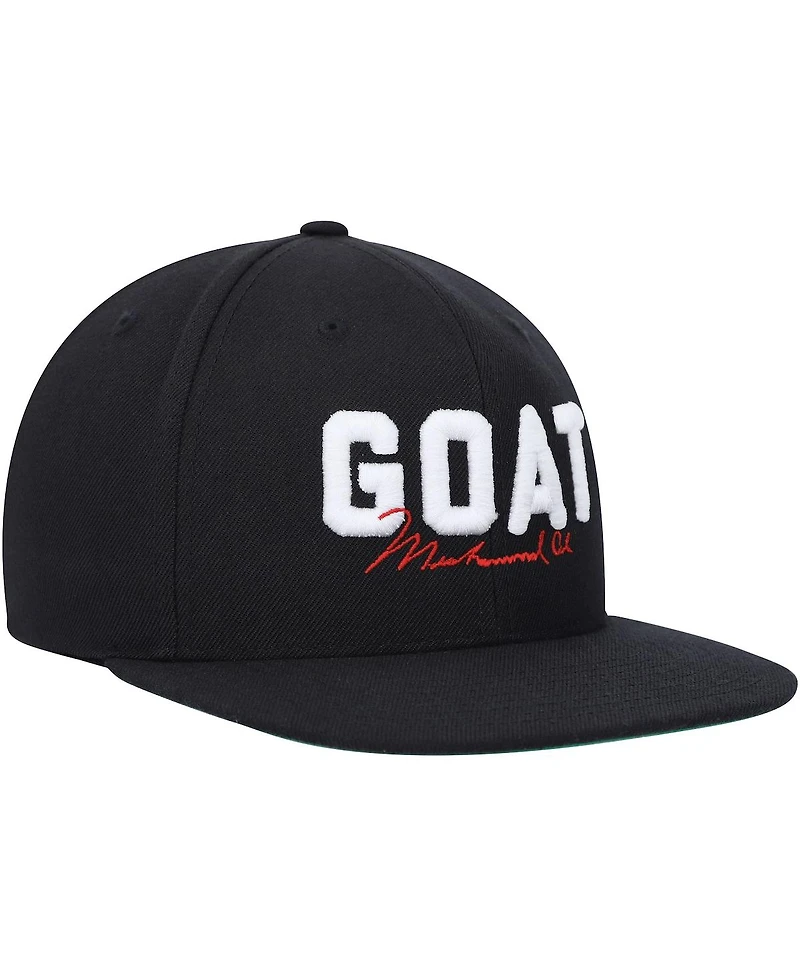 Men's and Women's Contenders Clothing Black Muhammad Ali Goat Snapback Hat