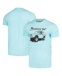 Men's American Needle Aqua Distressed Bronco Brass Tacks T-shirt