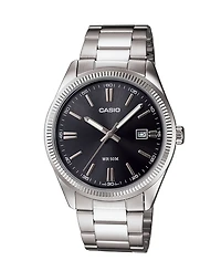 G-Shock Casio Men's Analog Silver-Tone Stainless Steel Watch, 38.5mm, MTP1302D-1A1VT