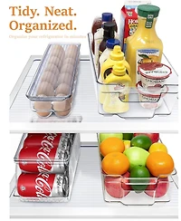 Sorbus 4 Piece Clear Acrylic Organizers - Great for kitchen, fridge, pantry, and more