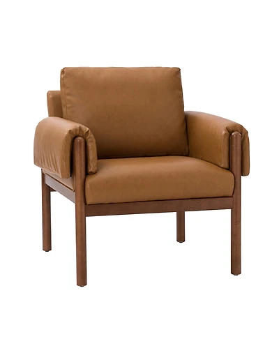 Hulala Home Modern Armchair with Solid Wood Legs