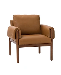 Hulala Home Modern Armchair with Solid Wood Legs