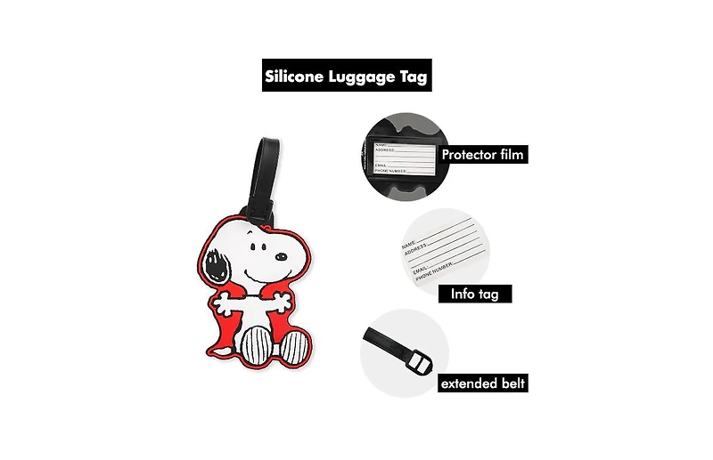 Peanuts Snoopy Luggage Tag Snoopy Pvc Travel Tags Gifts - Set of 4