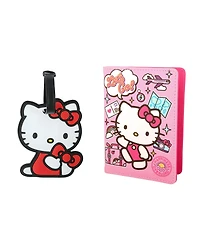 Sanrio Hello Kitty Passport Holder and Luggage Tag Set, Travel Gift Accessories
