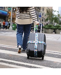Disney Stitch Luggage Strap 2-Piece Set Officially Licensed, Adjustable Luggage Straps from 30'' to 72''