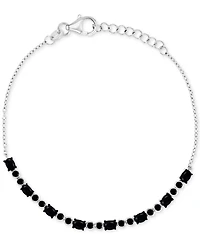 Black Spinel Link Bracelet (2-1/5 ct. t.w.) Sterling Silver (Also Lab-Grown Ruby/White Sapphire)