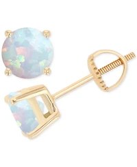 Lab-Grown Opal Round Screw Back Stud Earrings (5/8 ct. t.w.)