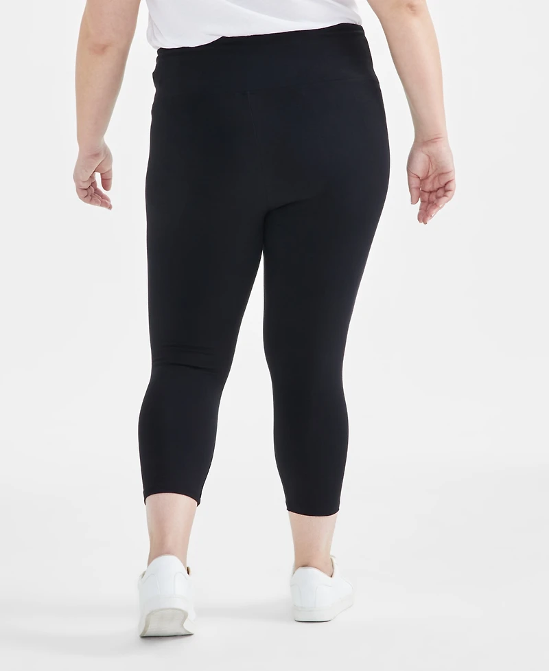 Style & Co Plus High-Rise Cropped Leggings, Created for Macy's
