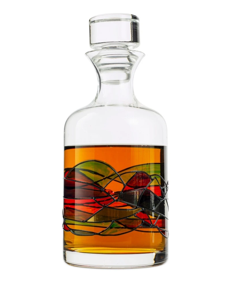 The Wine Savant Renaissance Stained Glass Wine Decanter Glasses, Set of 5