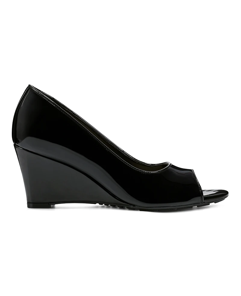 Easy Spirit Women's Coleen Open-Toe Slip-On Dress Wedges