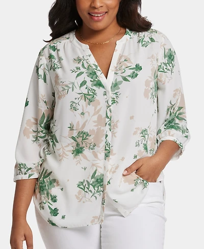 Nydj Plus Pintuck Blouse