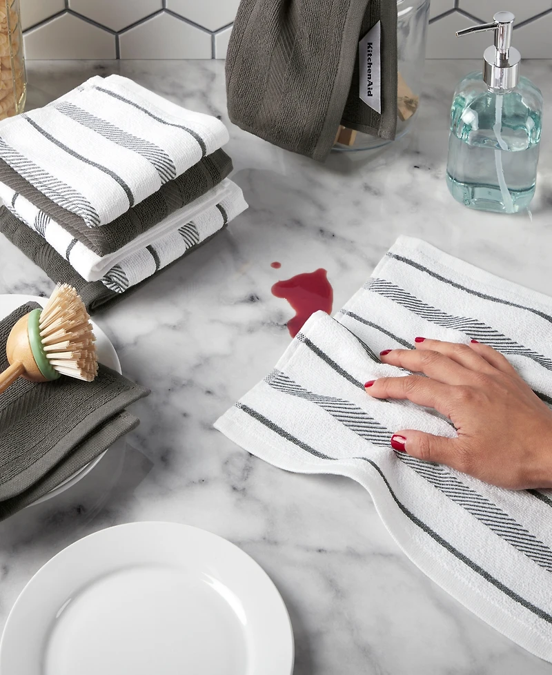 KitchenAid Albany Dishcloth 8 Pack Set, 12" x