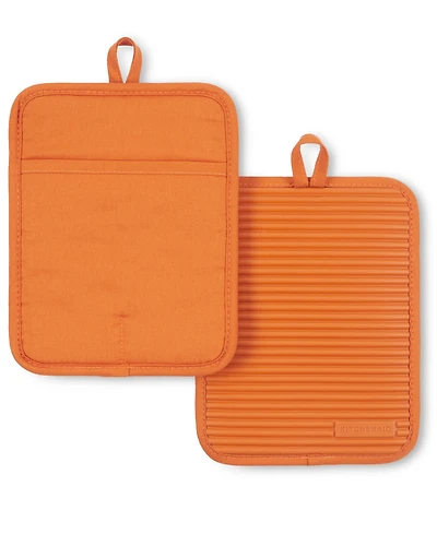 KitchenAid Ribbed Soft Silicone Pot Holder Set, 2 Piece