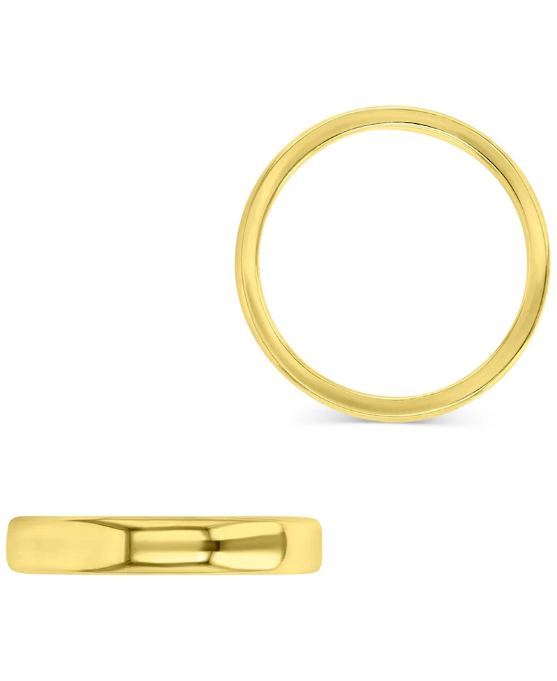 Polished Finish Dome Comfort Fit Narrow Stack Band