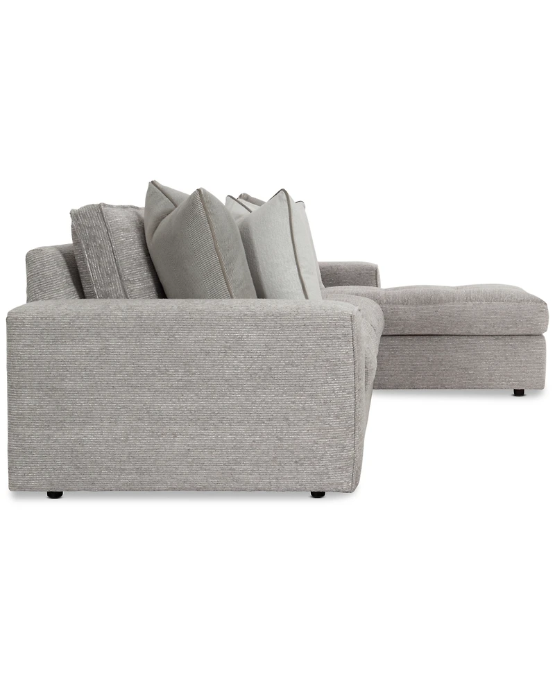Tycer 126" 2-Pc. Fabric Sectional, Created for Macy's