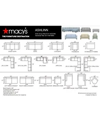 Closeout Ashlinn Pastel Leather Sectional Collection Created For Macys