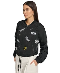 Dkny Women's Logo Bomber Jacket