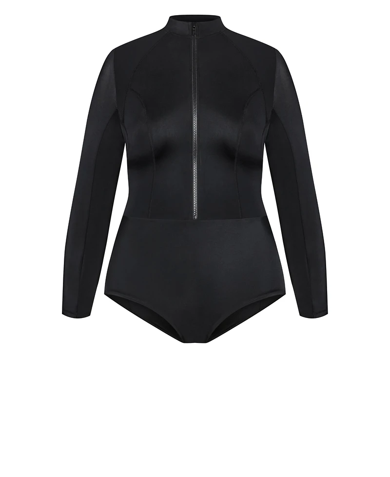 City Chic Plus Cancun Long Sleeve 1 Piece