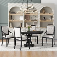Streamdale Extendable Retro Dining Set (Oak, 5-Piece)