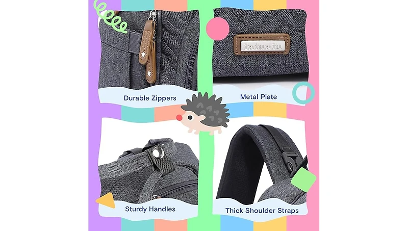 iniuniu Diaper Bag Backpack, Unisex Baby Bags for Boys Girls, Waterproof Travel