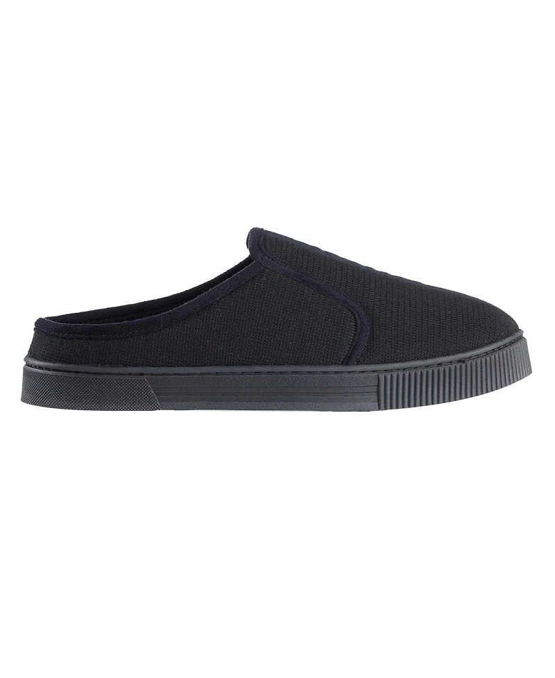 Isotoner Men's Textured Knit Kai Clog Slippers with Gel-Infused Memory Foam