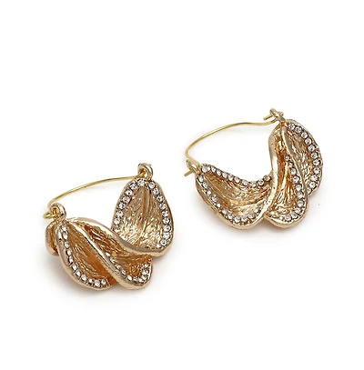 Sohi Women's Twisted Hoop Earrings