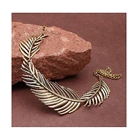 Sohi Women's Black Leaf Collar Necklace