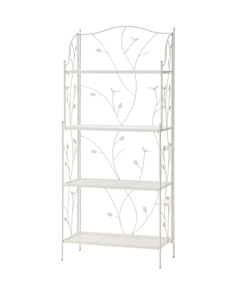 Glitzhome 52" H 4-Tiered Rectangular Metal Shelf Plant Stand or Storage Rack