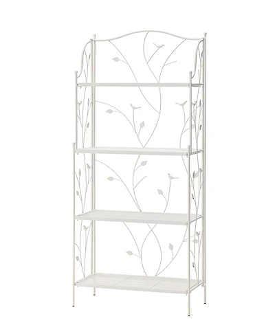 Glitzhome 52" H 4-Tiered Rectangular Metal Shelf Plant Stand or Storage Rack