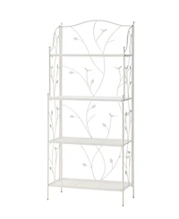 Glitzhome 52" H 4-Tiered Rectangular Metal Shelf Plant Stand or Storage Rack