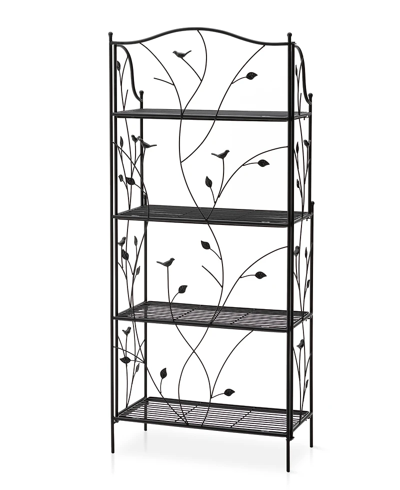 Glitzhome 52" H 4-Tiered Rectangular Metal Shelf Plant Stand or Storage Rack