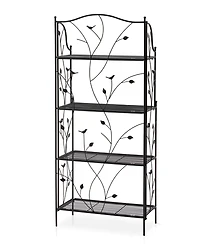 Glitzhome 52" H 4-Tiered Rectangular Metal Shelf Plant Stand or Storage Rack