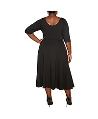 City Chic Plus Cute Girl Elbow Sleeve Dress