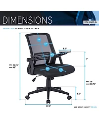 Streamdale Ergonomic Office Mesh Chair, Black
