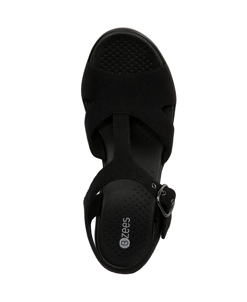 LifeStride Women's Everly Washable Block Heel Strappy Sandals