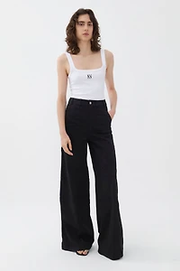 Nocturne Women's Contrast Top Stitching Pants