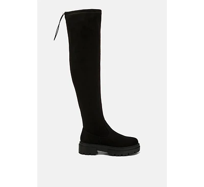 babette drawstring detail over the knee boots