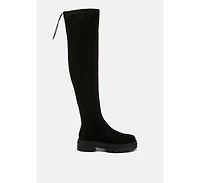 babette drawstring detail over the knee boots
